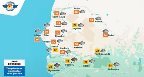 Météo : De fortes pluies et des orages attendus dans plusieurs régions du Sénégal